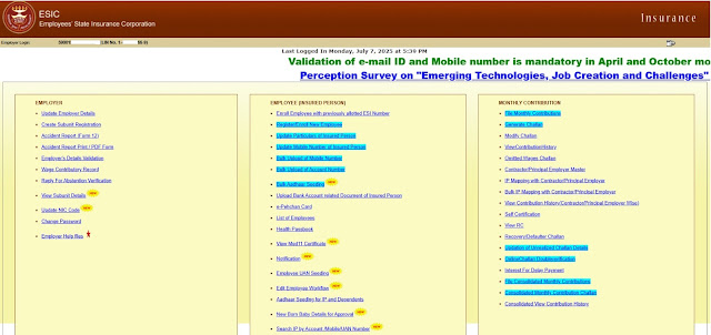 ESIC Employer Dashboard
