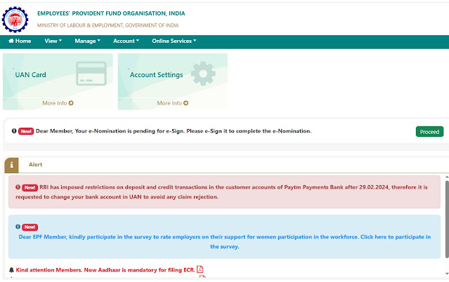 e-Sign PORTAL IN EPFO PORTAL