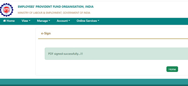 EPFO KYC E SIGN E NOMINATION