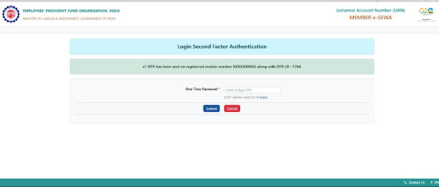UAN & Password डालें और Sign In करें