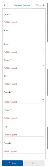 address filling pf claim umang app