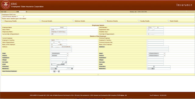 ESIC Employer Portal Login