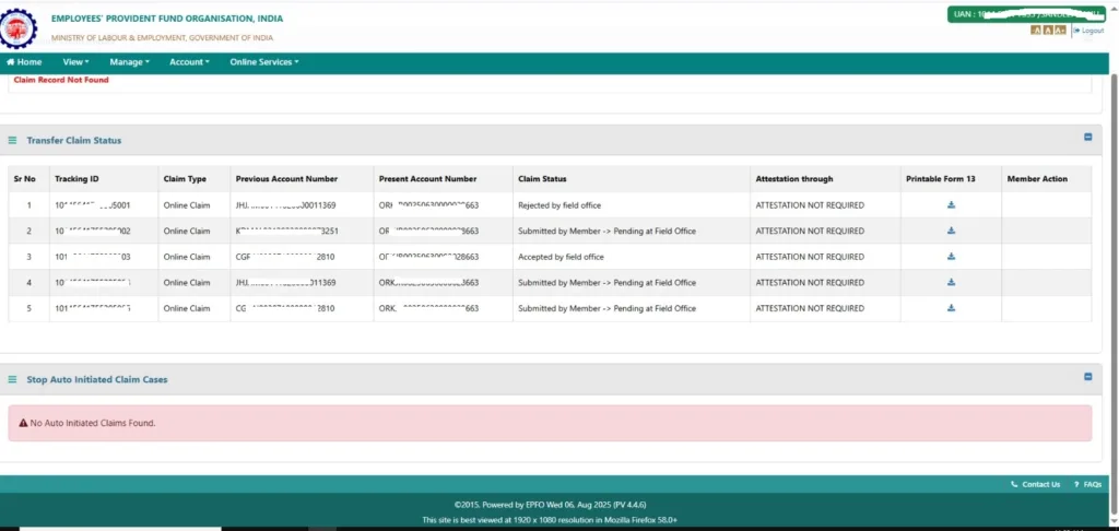 One Member One EPF Transfer (01 6)