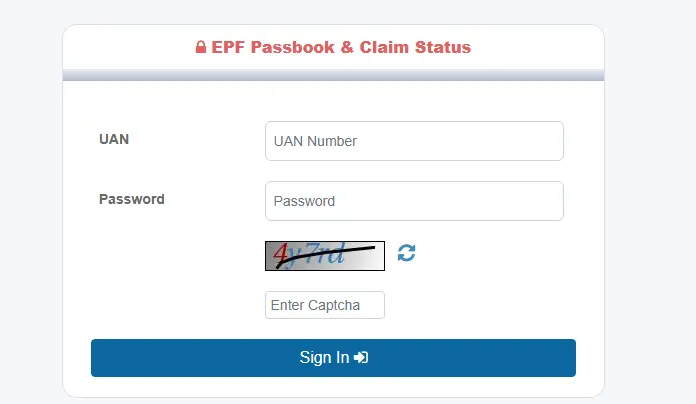 epf passbook log in